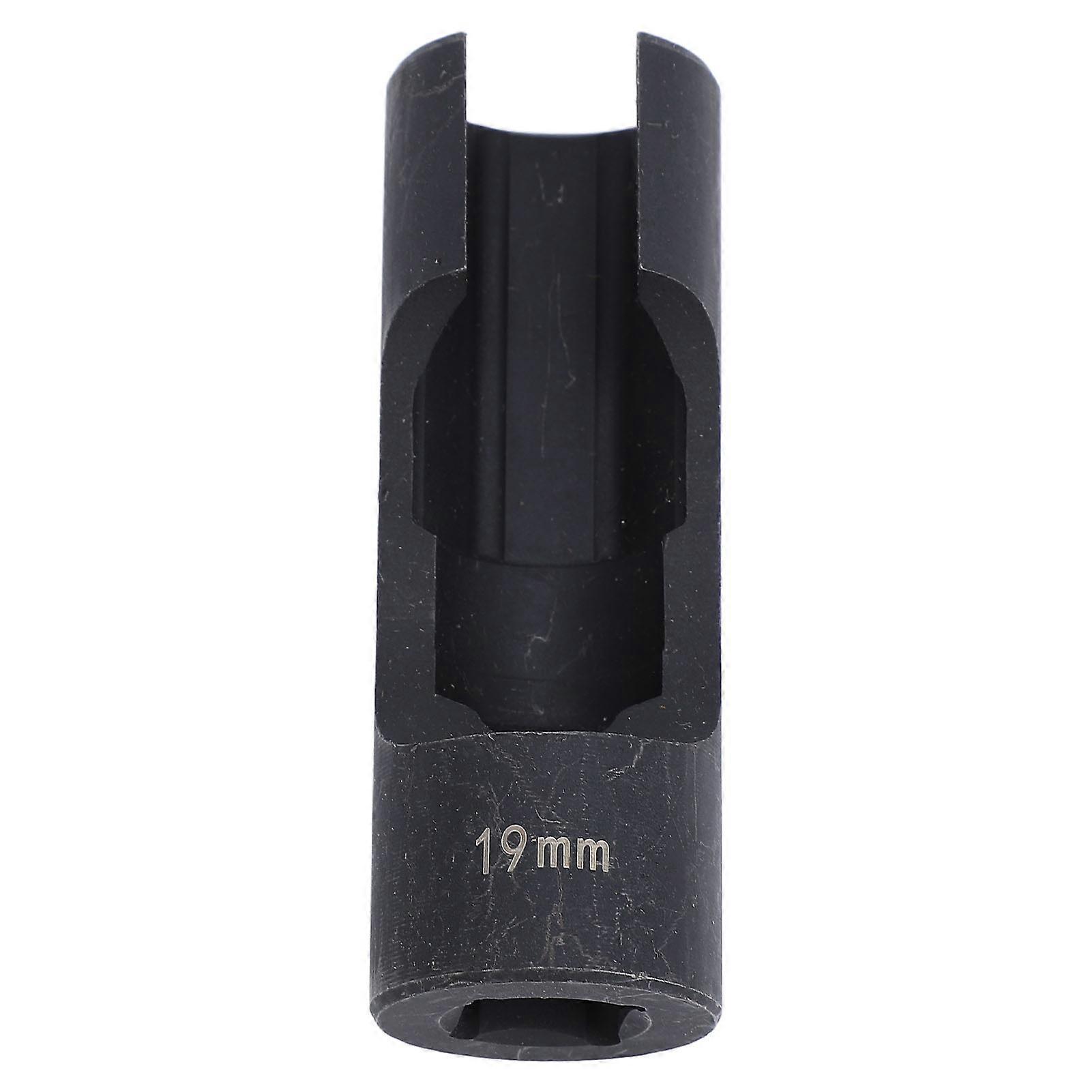 Fuel Line Socket 1/2in Drive Chrome Vanadium Steel Efficient Removal for Fasteners On Injector Lines Bent Pipes EGT Sensors 19mm