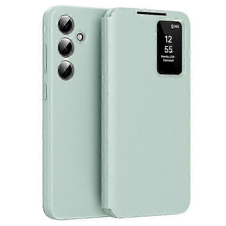 For Samsung Galaxy S24 FE Case with Card Holder Smart View Window Leather Phone Cover