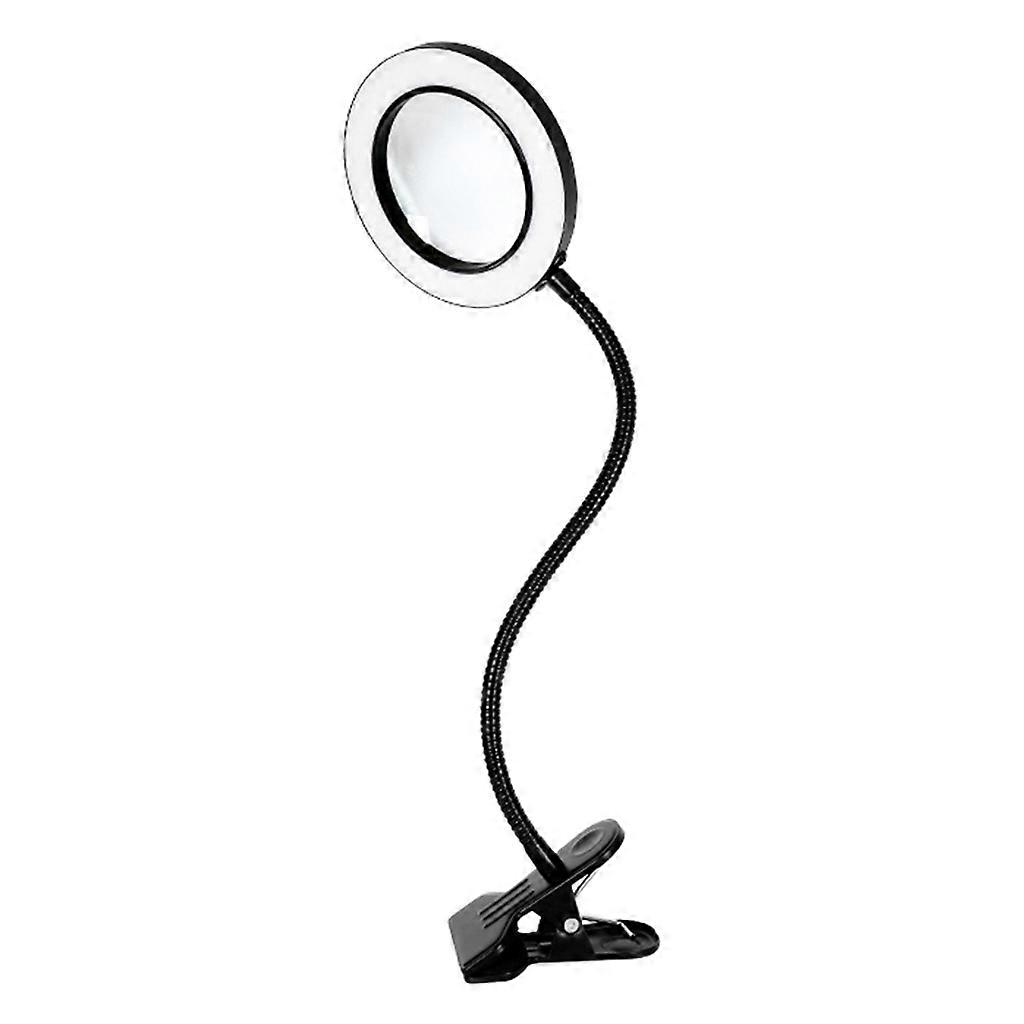 Folding LED Magnifying Glass 6.30" Cantilever Desktop Repair Magnifier for Reading, Soldering and Craft Work