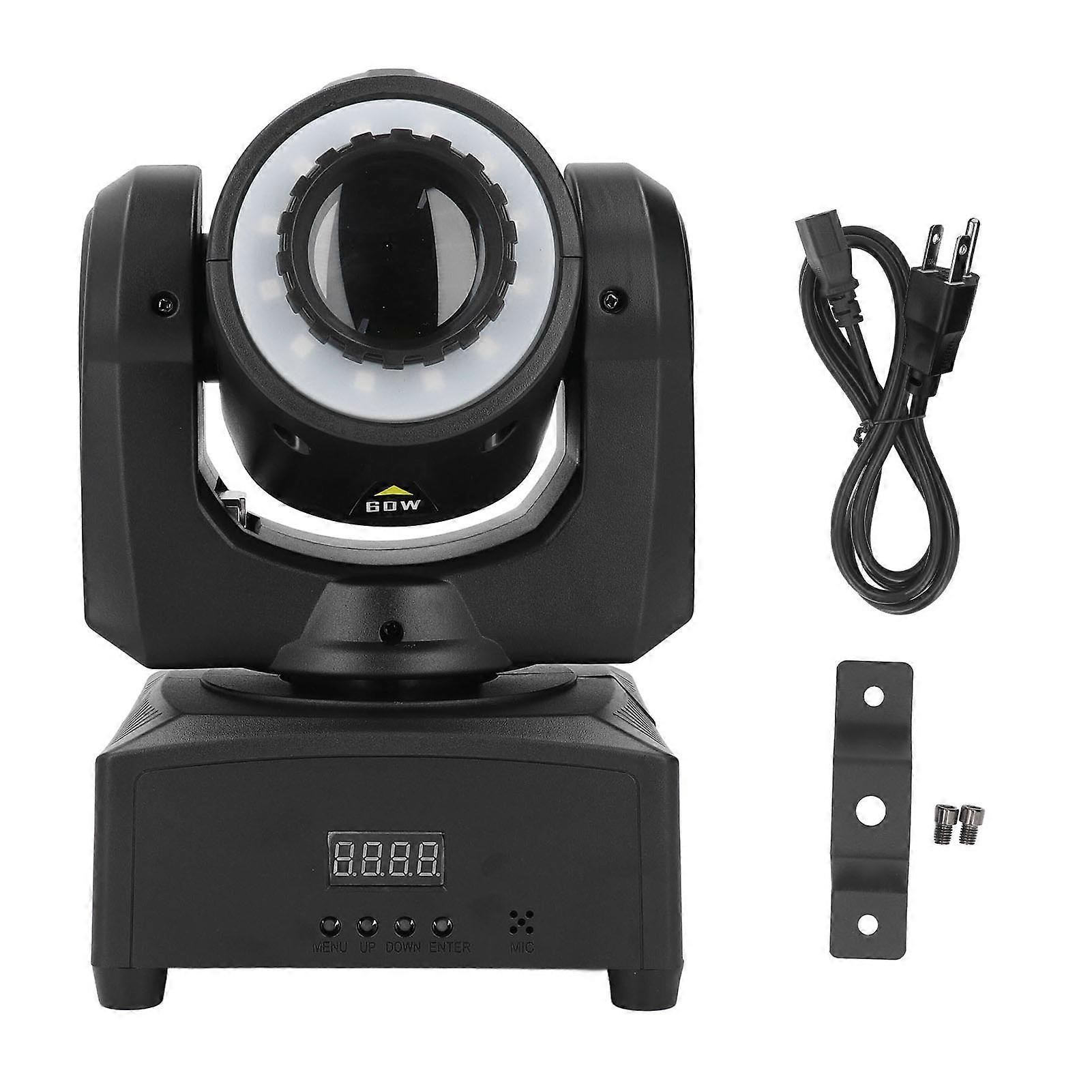 LED Moving Head Light: 8 Patterns, 8 Colors, Sound Activated, DMX Control, US Plug