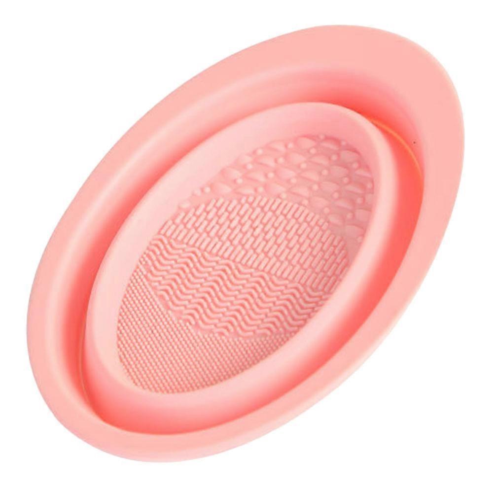Foldable Silicone Makeup Brush Cleaner Bowl with Flexible Sides for Thorough Cleaning and Drying, Reusable Tool for All Brush Types
