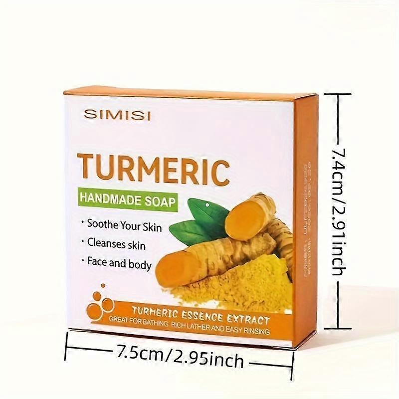 Natural Turmeric Ginger Essential Oil Soap Handmade Moisturizing Cleansing Bar for All Skin Types 80g