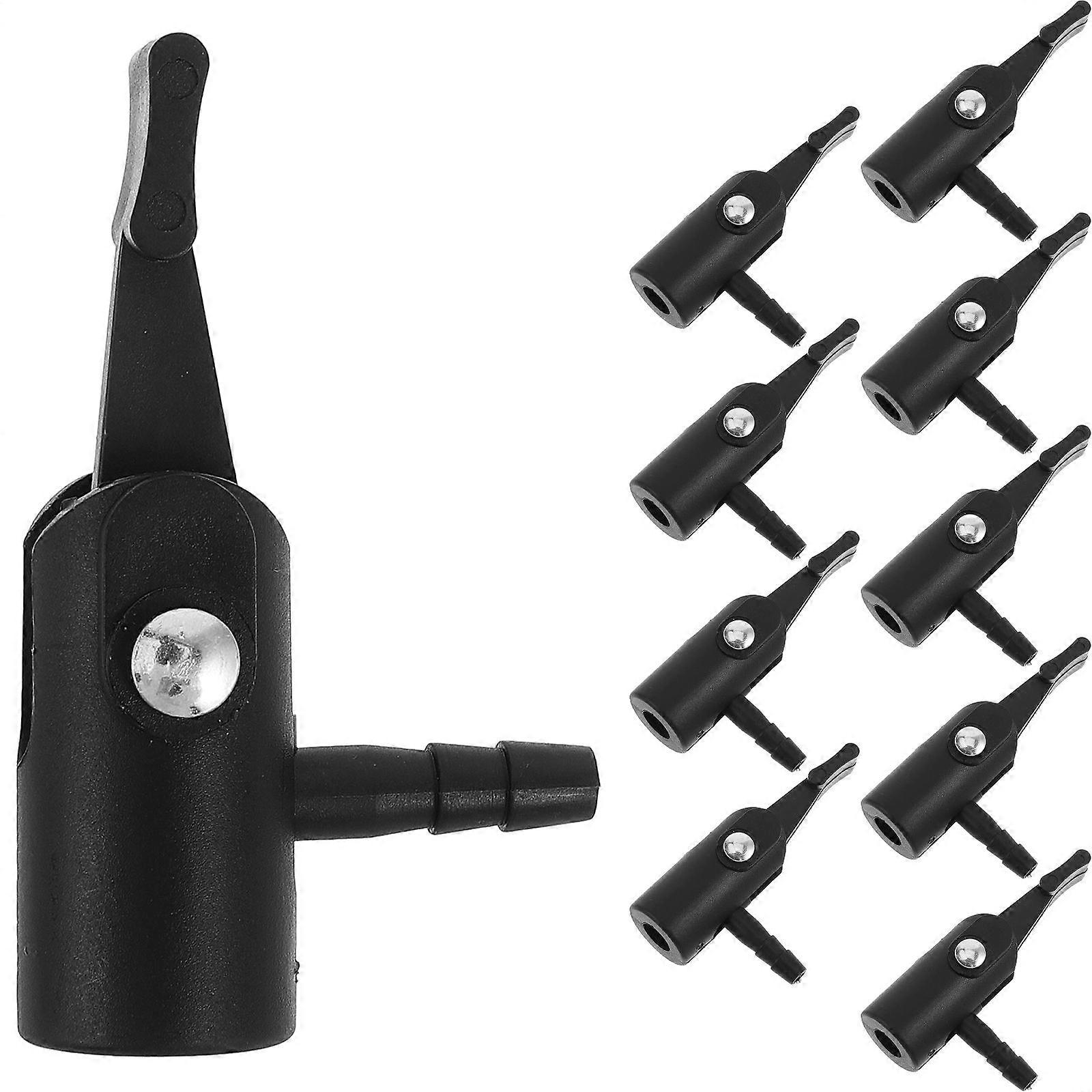 10pcs Plastic Air Pump Nozzle Attachments Locking Tire Chuck for Car Bicycle Inflation Compatible with Schrader Valve