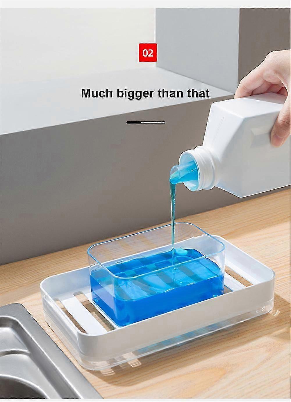 Soap Dispenser Abs Save Space Time Long Lasting Large Diameter Rustproof Kitchen Tools Kitchen Wash Pot Dish Brush White