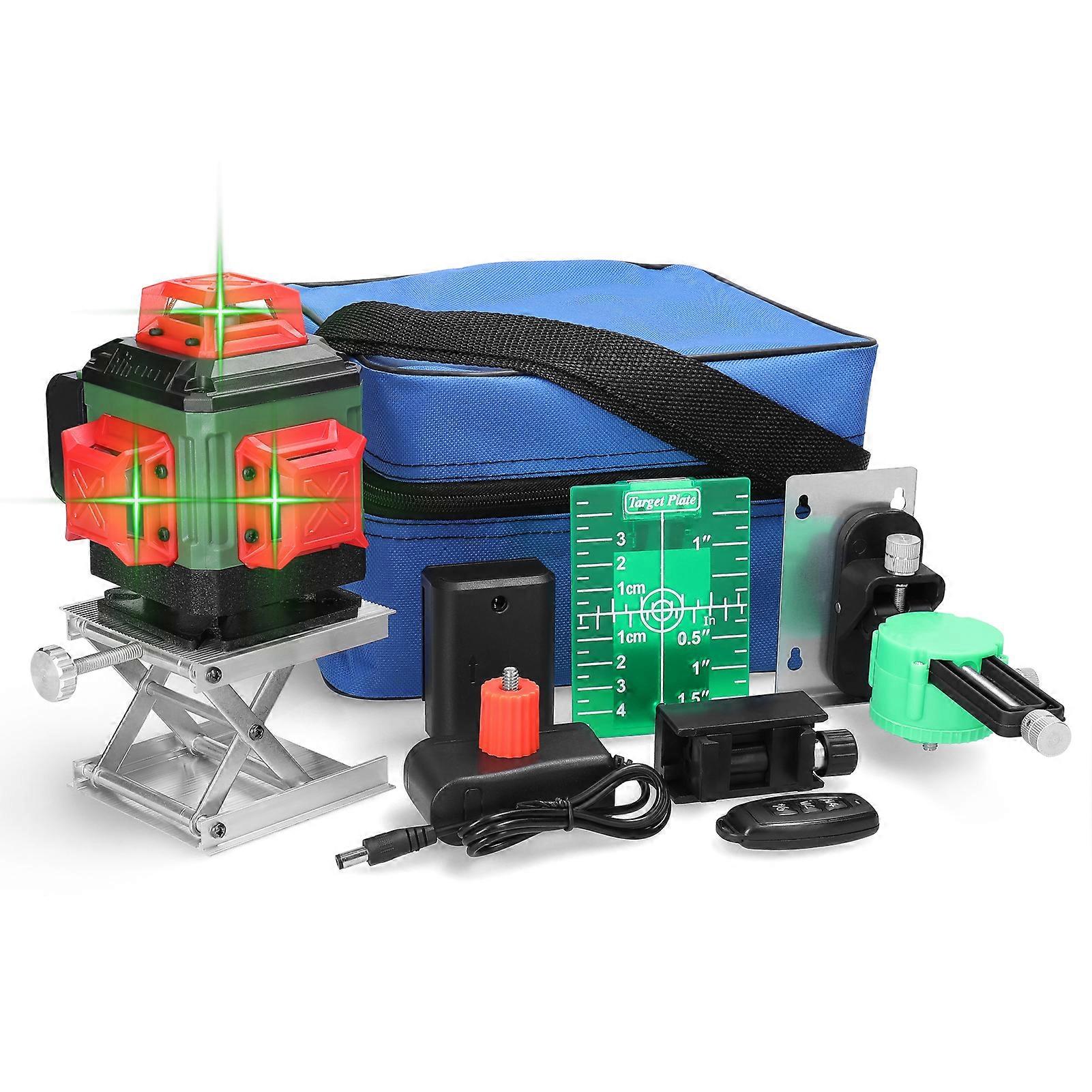 Multifunctional 16 Lines Laser Level 3° Self-leveling Function Leveling Tool Omnidirectional Ground Wall Sticker Home Improvement Tools Set