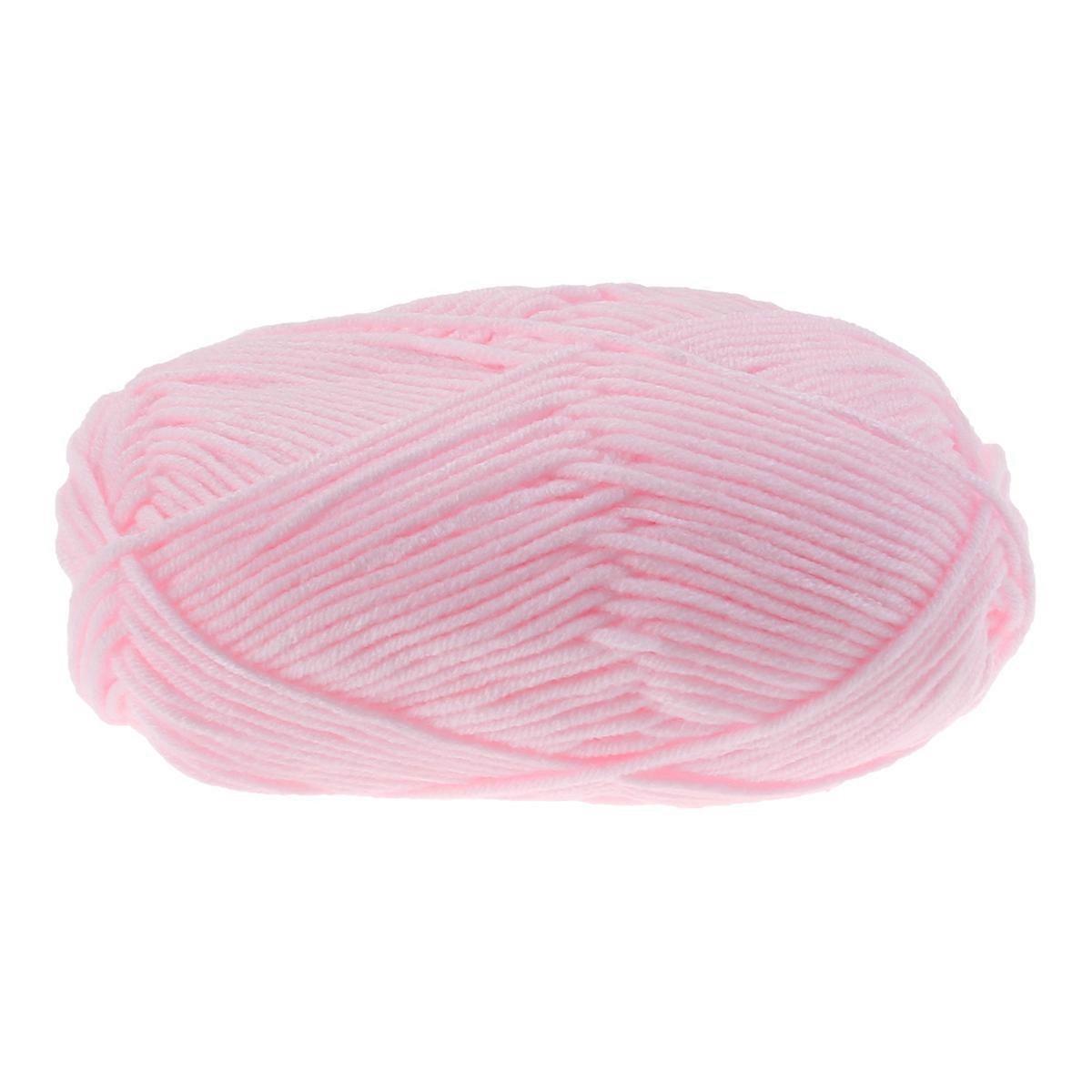 Hand Crocheting Yarn Chunky For Diy Hats Scarves Sweaters Christmas Light Pink 1Pack
