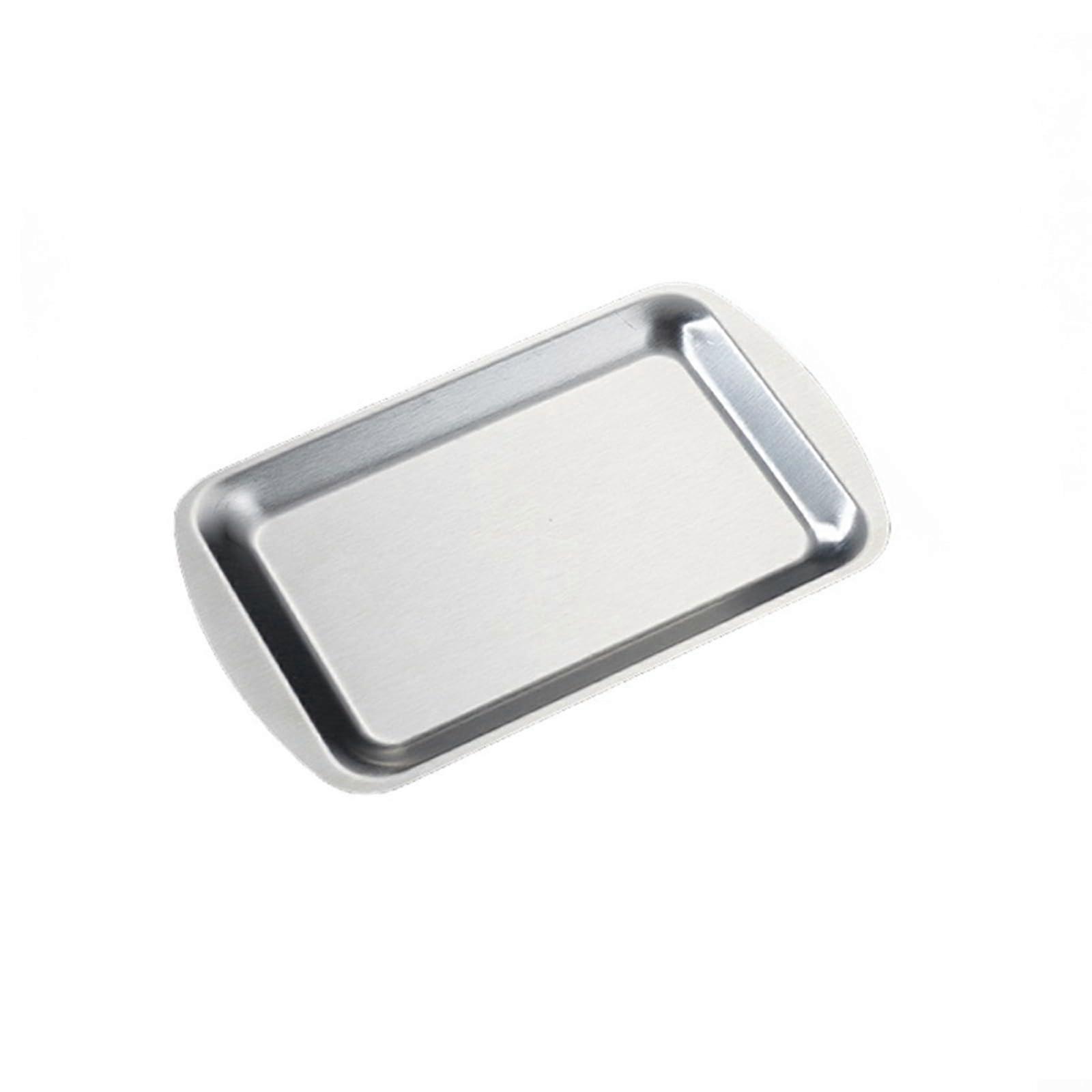 Stainless Steel Serving Tray with Rounded Edge