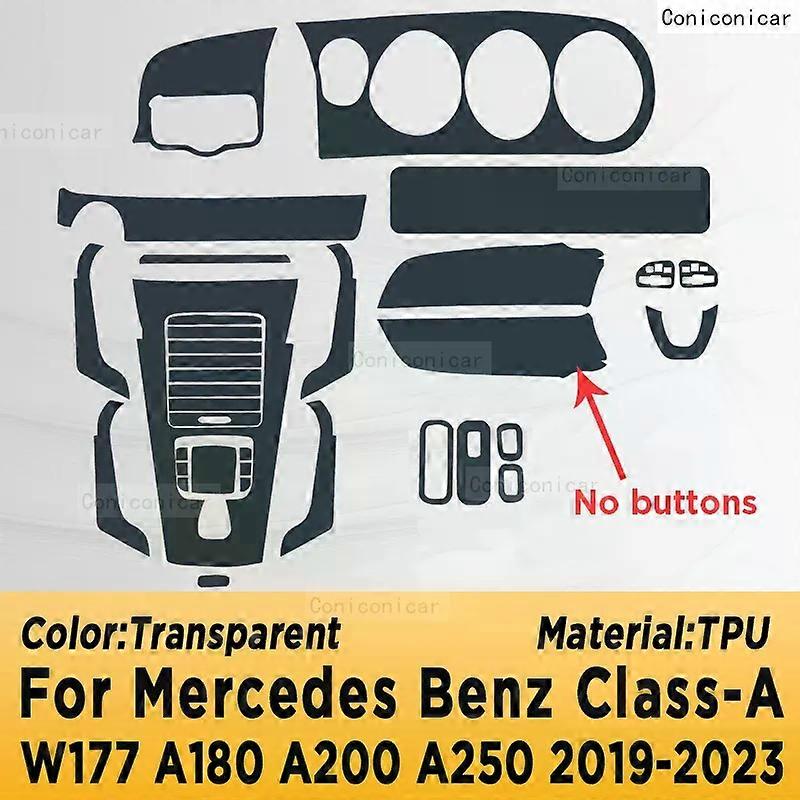 Exquisite For MB Class-A W177 A180 200 250 2019-2023  Gearbox Panel Navigation Automotive Interior Screen Protective Film TPU Anti-Scratch