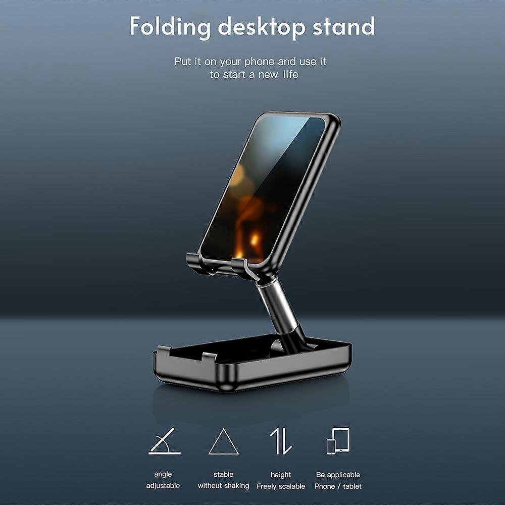 Adjustable Desktop Phone Stand - Foldable, Stable, and Compatible with Smartphones/Tablets