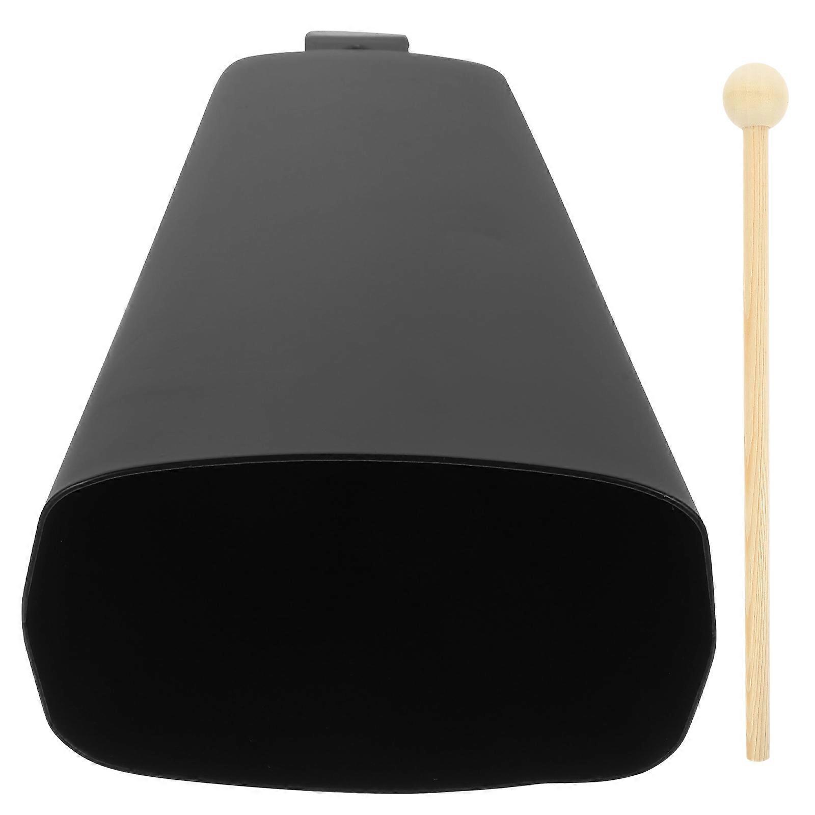 Durable Metal Cowbell Percussion Instrument for Music Education, Outdoor Events, Home and Farm Use