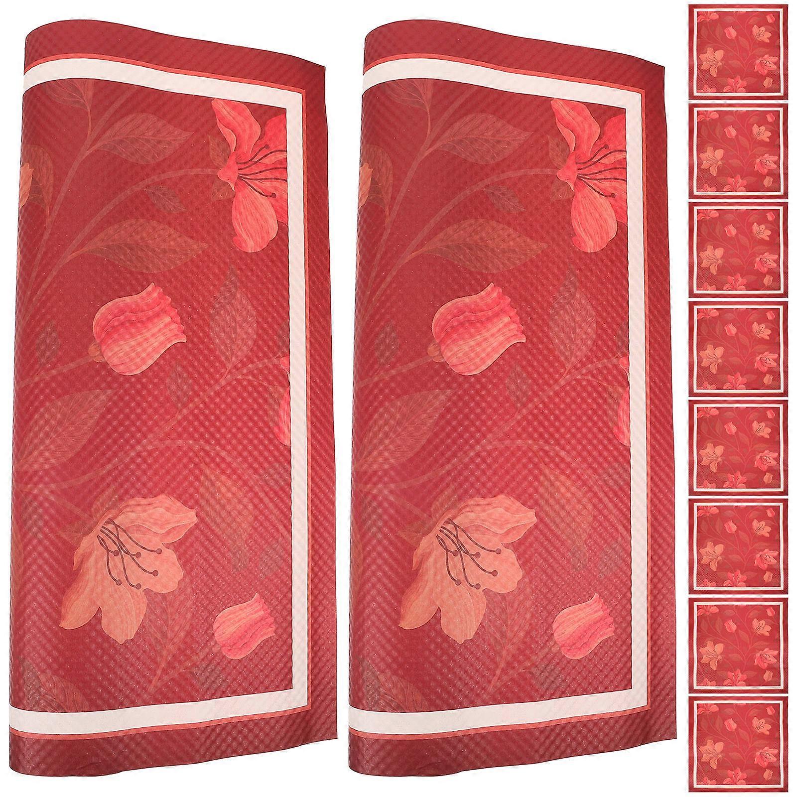 ورق تغليف احتفالي بعيد الميلاد تحت عنوان أوراق التعبئة الأحمر الداكن 50X50CM في الوقت الحاضر التغليف مشاريع الحرف DIY 10 قطع