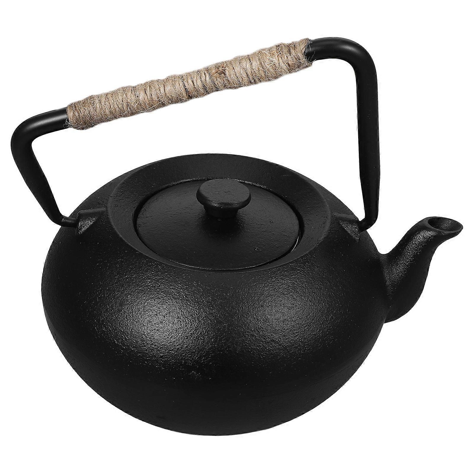 Cast Iron Japanese Tea Kettle with Infuser Vintage Stovetop Teapot for Tea, Coffee, and Hot Water