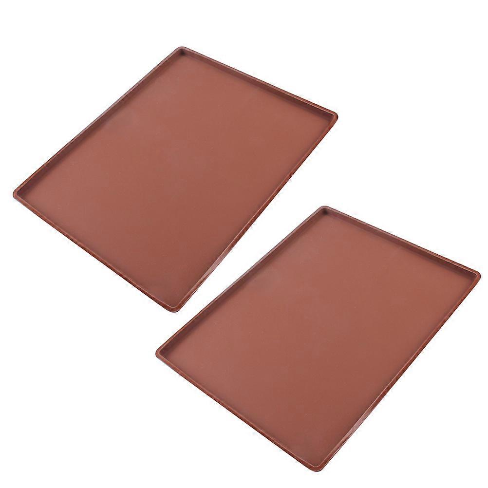 Silicone Baking Mats Set of Resistant Cake Pads for Home Kitchen Easy to Clean Coffee