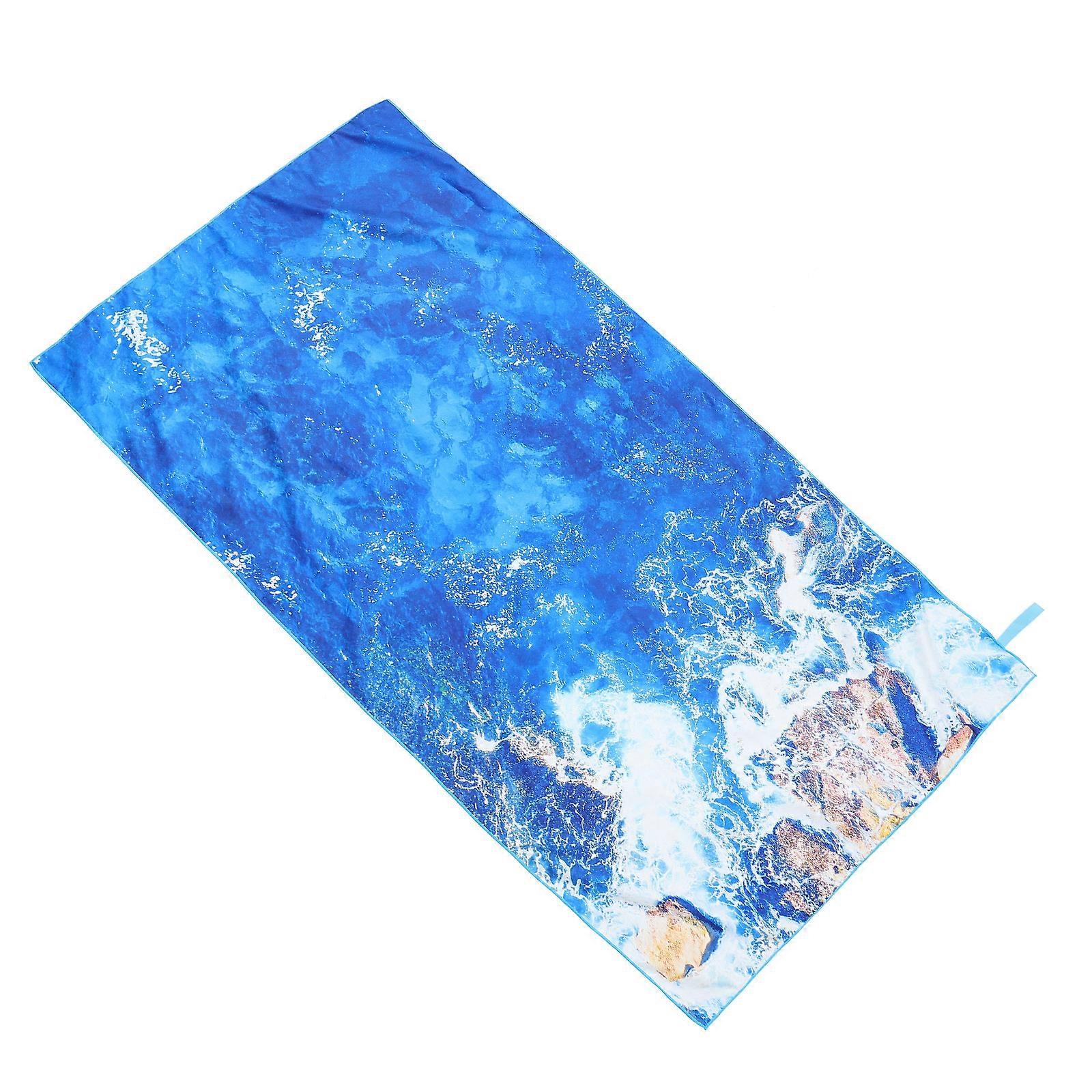 Compact Towel Delicate Beach Towel Portable Sports Towel Camping Family Vacations Polyester 160x80x1cm 1Pcs