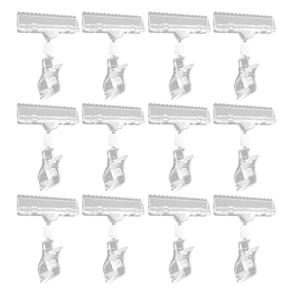 Photo Sign Clip Plastic Rotatable For Displaying Items 12Pcs