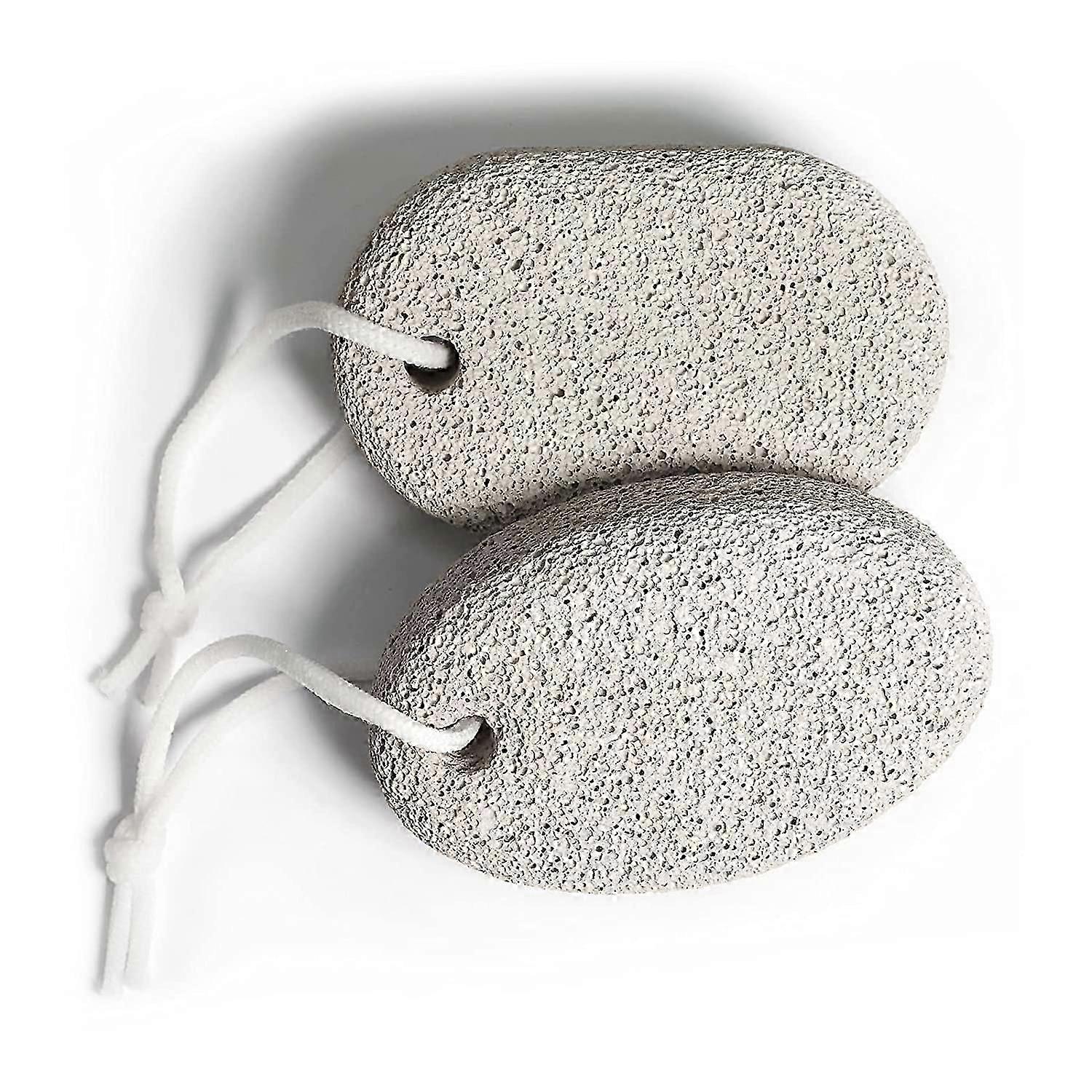 אבן פומיס טבעית לרגליים 2 יחידות, כלי פדיקור לבה מסיר יבלות עור קשה לרגליים ו- H