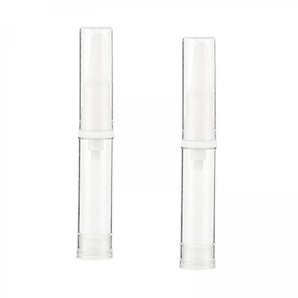 Pack of 2 Vacuum Bottles, Airless Pump Bottles, Transparent, Reusable Foundations, Serums, Toiletries, Liquid Storage