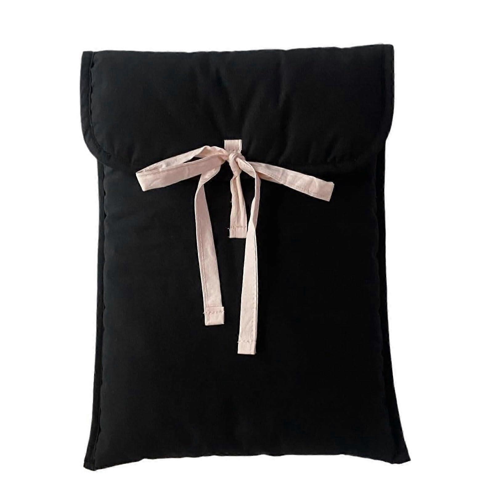 Ballet-Inspired Laptop Bag 11 Inch Black, Stylish Computer Storage Case with Bow, Durable Notebook Carrying Sleeve