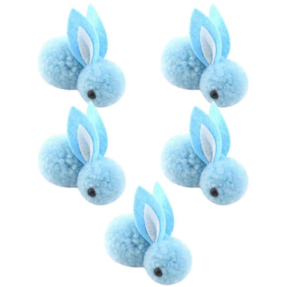 Small Animal Figurines Soft Bunny Toy Stuffed Animal For Easter Theme 5Pcs Durable And Safe Plush