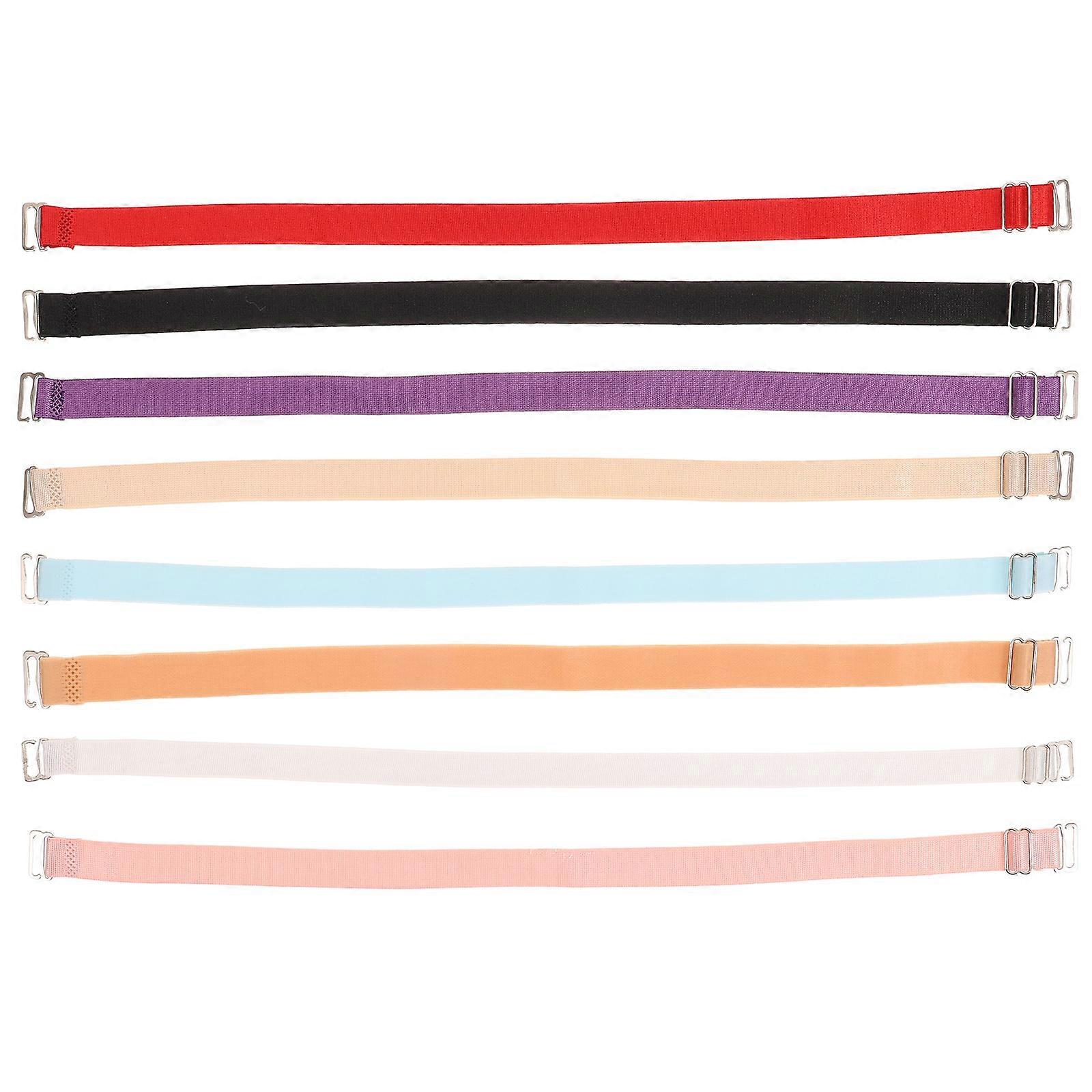 Elegante stropper justerbar lengde BH-stropper kvinner godteri farger 8 stk