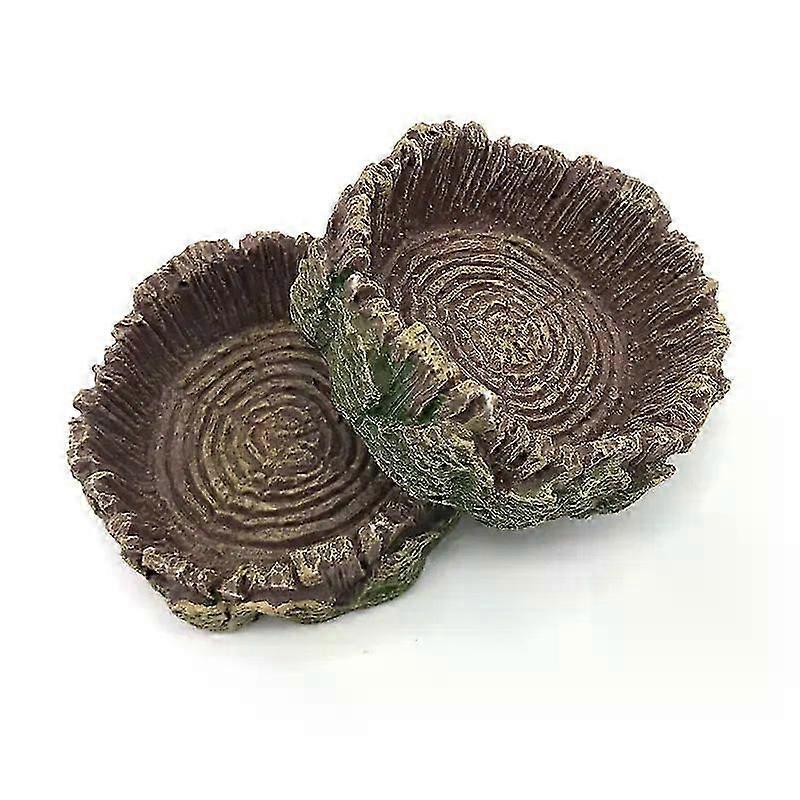 7cm Resin Aquarium Pet Reptile Feeder Bowl Basin Food Water Pot Reptile Turtle Tortoise Scorpion Lizard Crabs Supplies decor