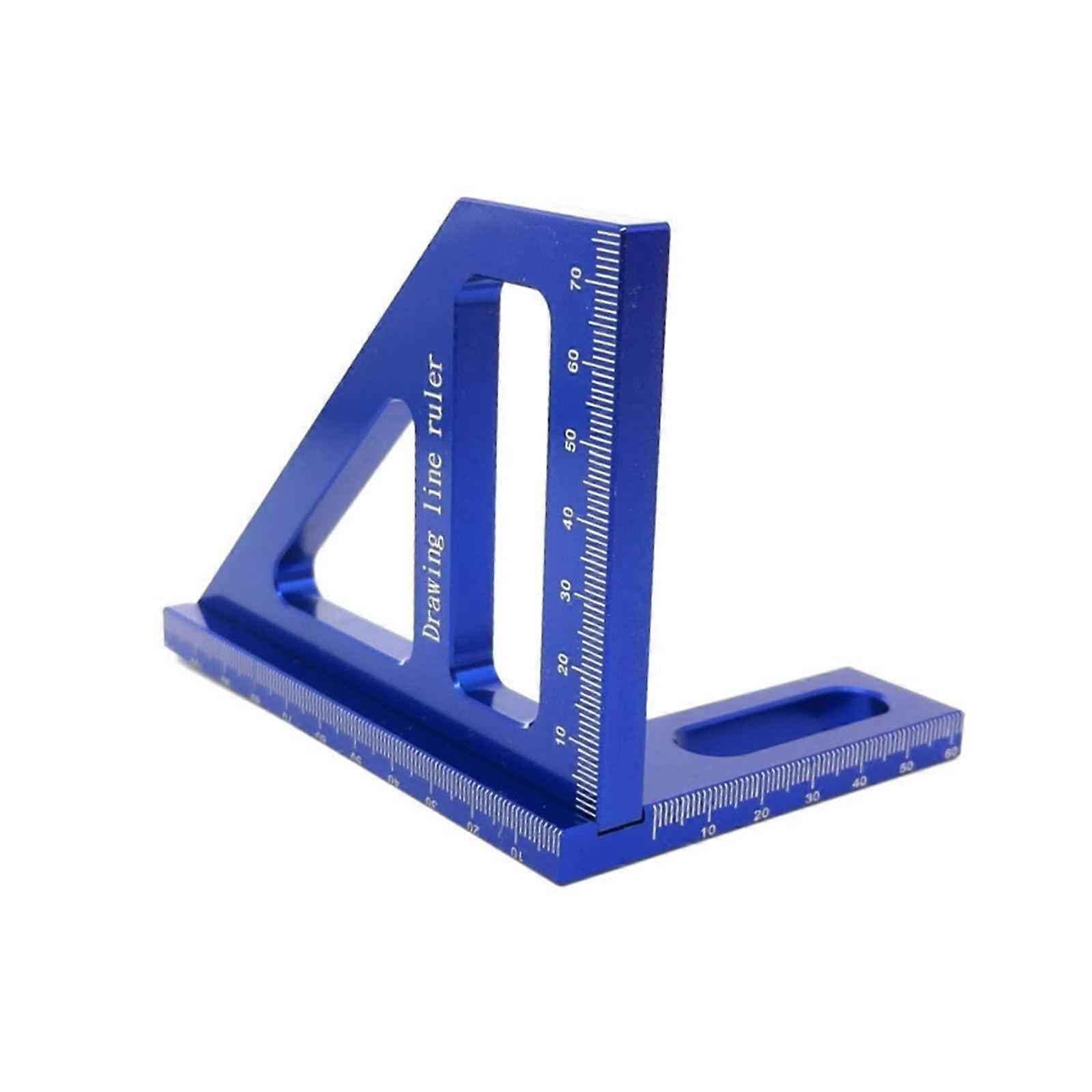 Endmaßsatz Holzbearbeitung Angle Measurement Tool Aluminium Gehrungsdreieck Precision Ruler for Engineers (Blue) 1 UK