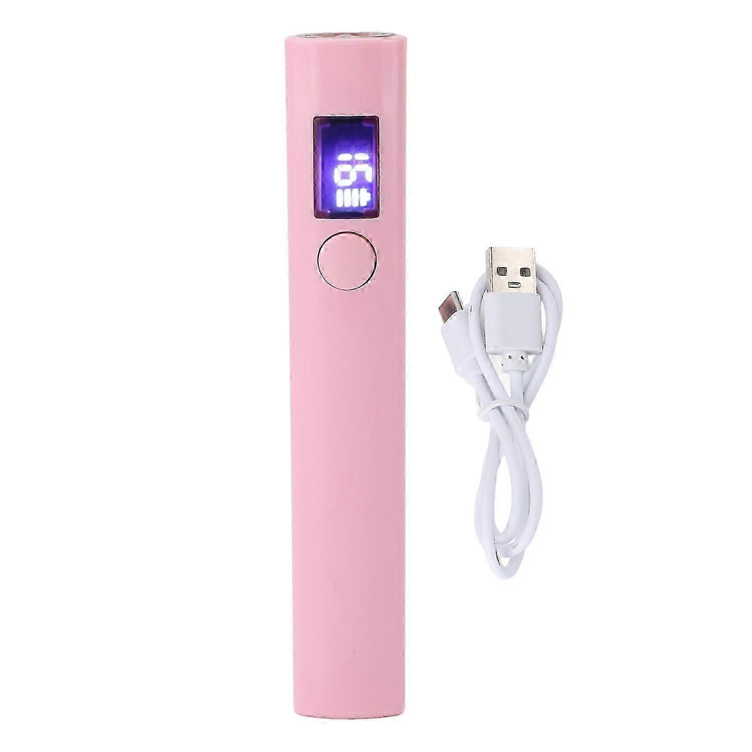 Handheld Gel Nails Light Linear Shape USB Rechargeable Small Digital Display Portable Nail Dryer Lam