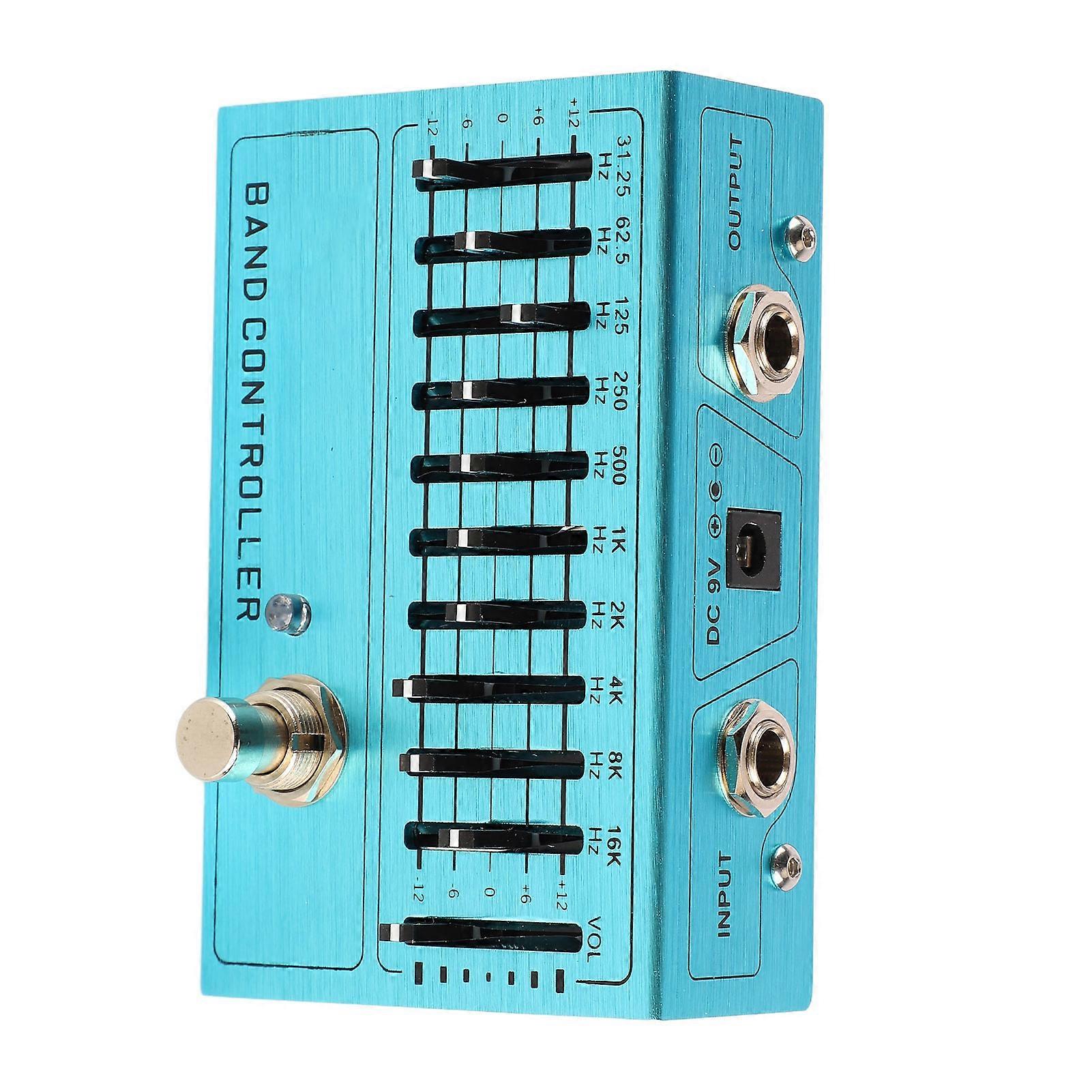 Controler de bandă de instrumente Preamplificator de ton de chitară 10 benzi EQ Amplificator de reglare a volumului de ieșire independentă 