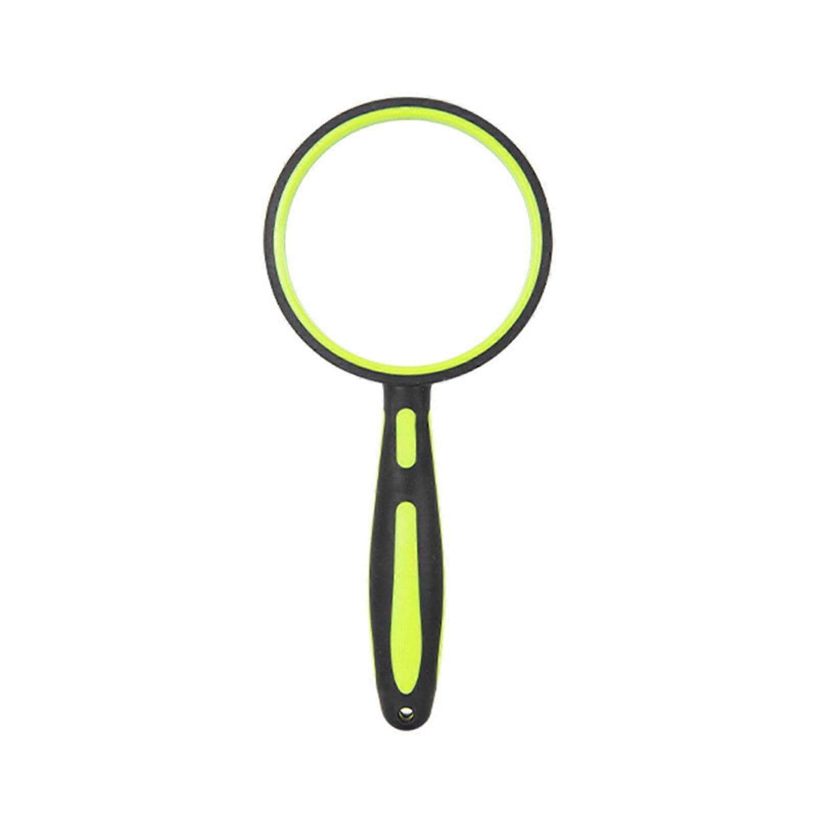 510x Magnification Handheld Magnifying Glass with NonSlip Rubber for Kids Seniors, Daily Use Tool, 70mm Green
