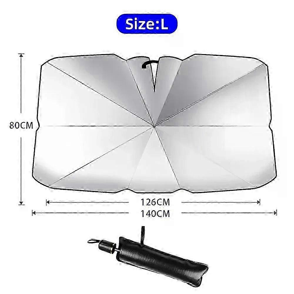 Foldable Car Sunshade Front Window Cover for UV Ray Block & Sun Heat Protection
