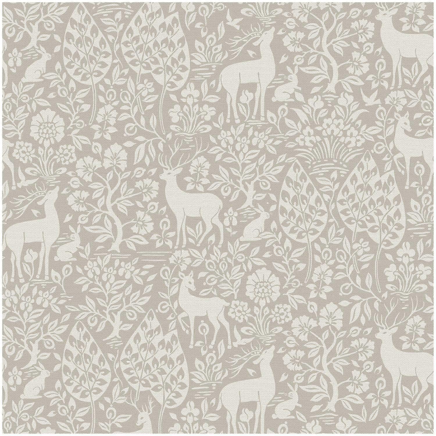 Holden Decor Deer Woods Taupe Wallpaper