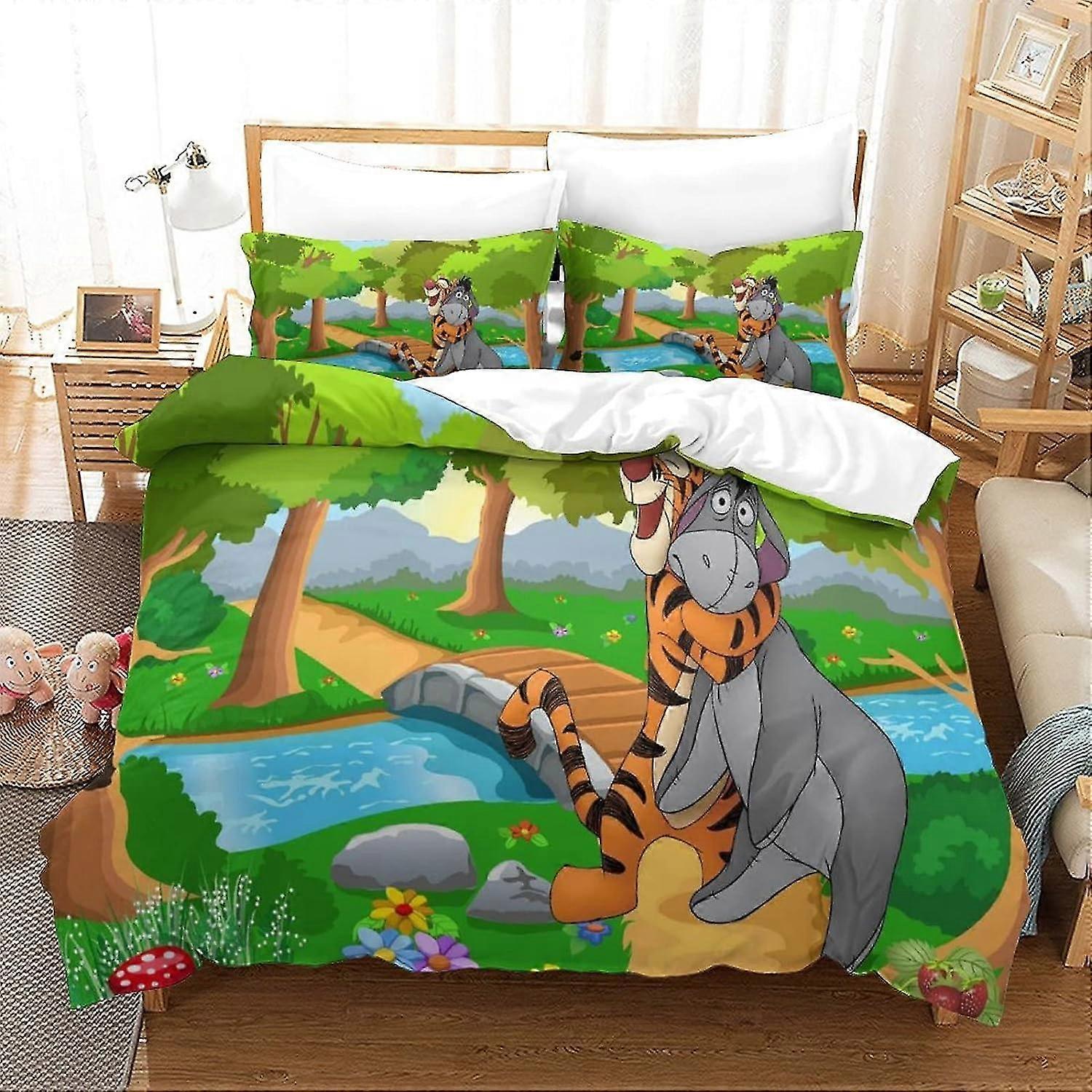 Conjuntos de Cama com Capa de Edredão com Impressão 3D e Zíper - Soft Easy Care para Jovens e Crianças Adultos