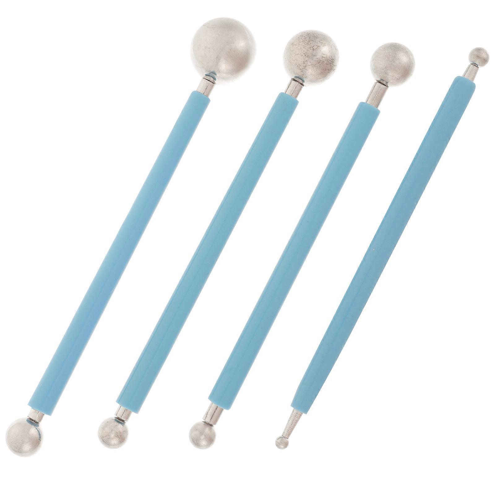 4pcs Clay Tools Double Ended Stylus Ball Rods for Pottery, Lightweight Durable Set for Ceramic Crafting DIY Projects, Ideal for Beginners and Experts
