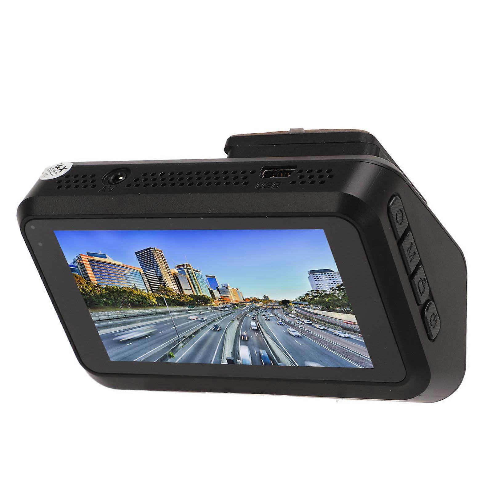 Car Dual Dash Cam 3 Inch 1080P HD Dual Lens Smart Dashboard Driving Recorder with Motion Detection Gravity Sensor 