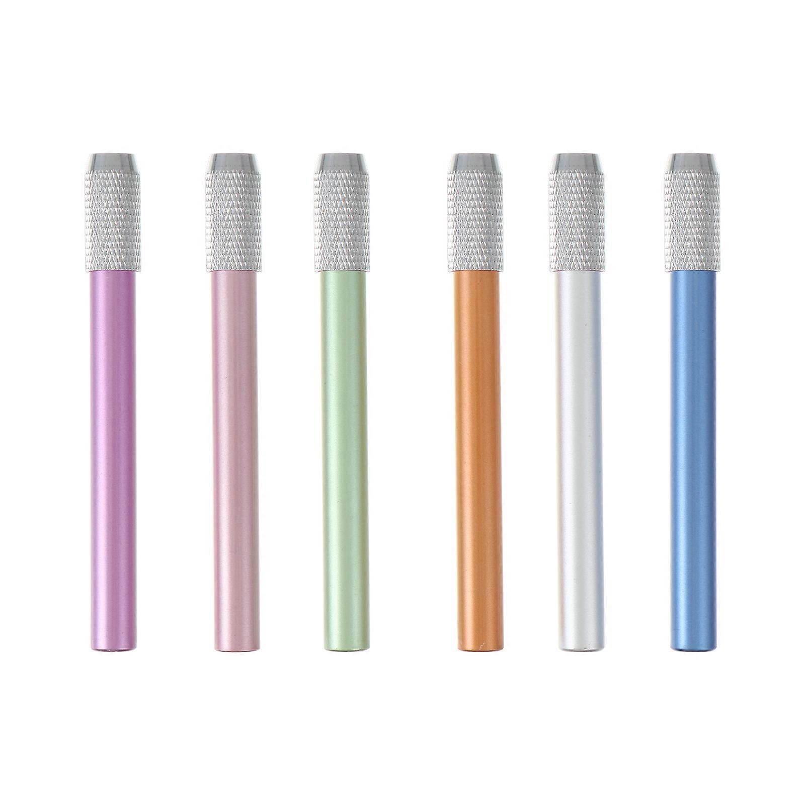 6pcs Metal Pencil Extender for Short Pencils Assorted Color Lightweight and Portable