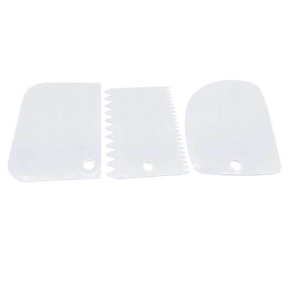 3pcs Cream Scraper Suit Diy Kitchen Straight Arc Tooth Shap