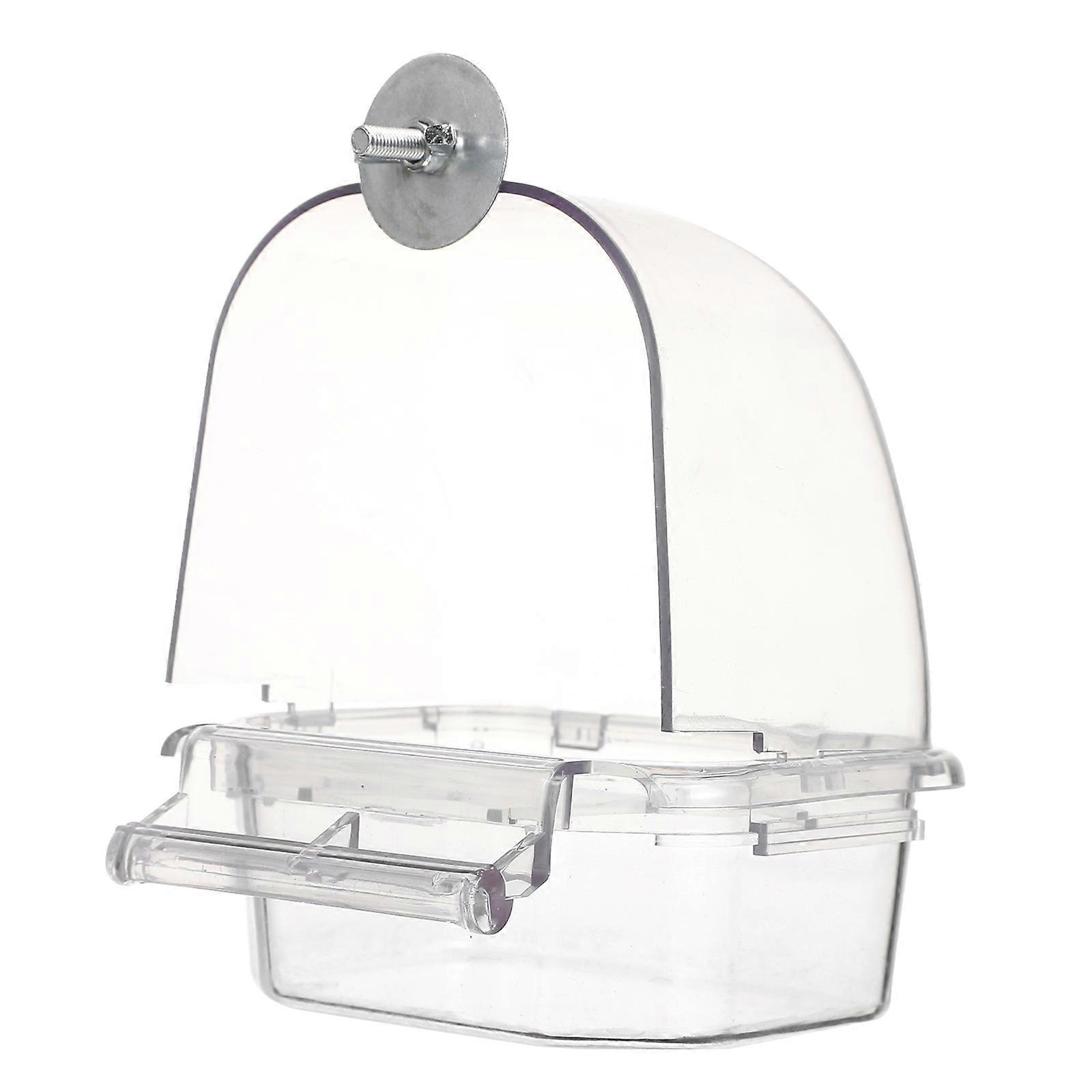 Automatic Bird Feeder Transparent Cage-Hang Convenience Durable PP Material for Pets