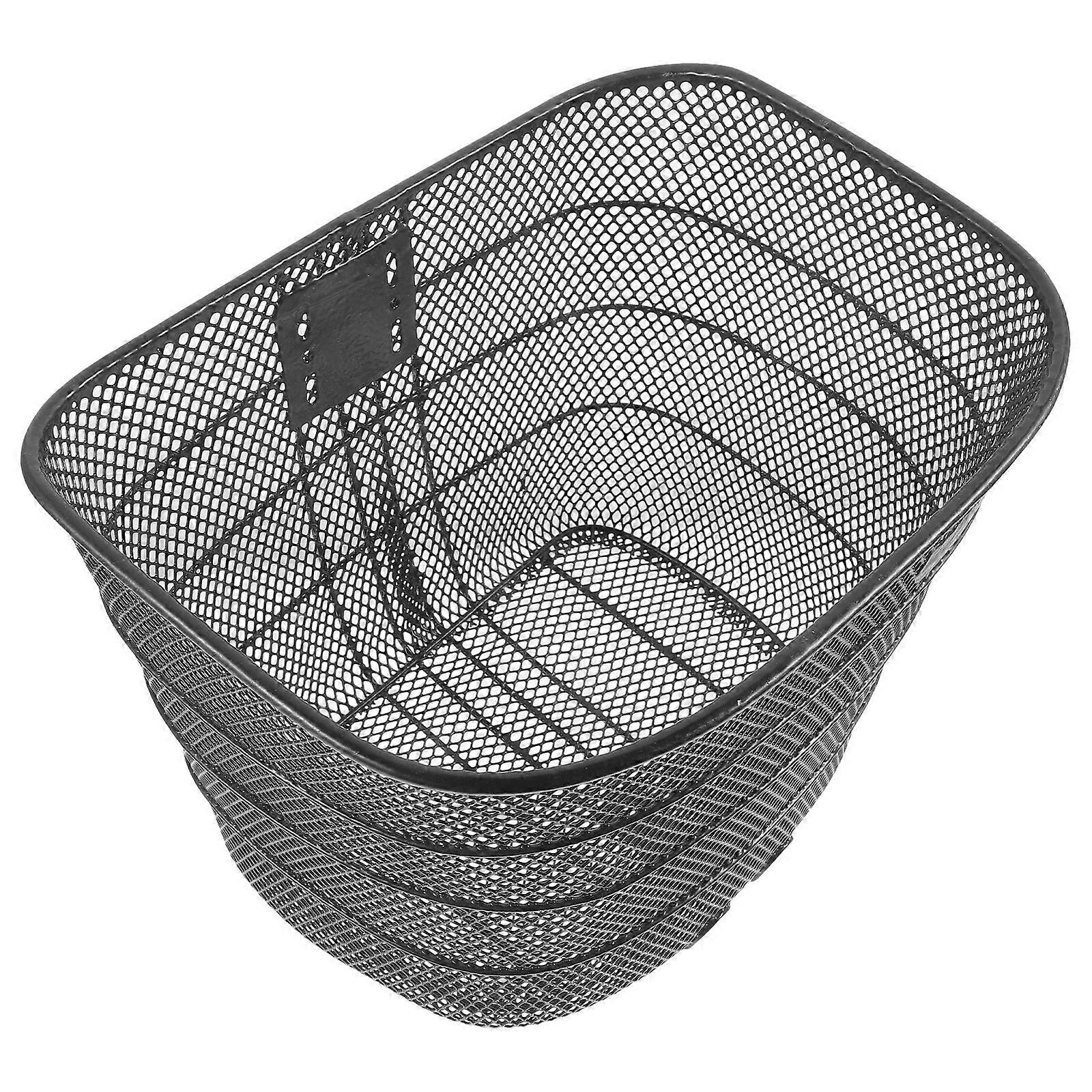 Front Bike Baskets Iron Basket Bike Large Capacity Storage 33.5x25.5cm Daily Use 1Set