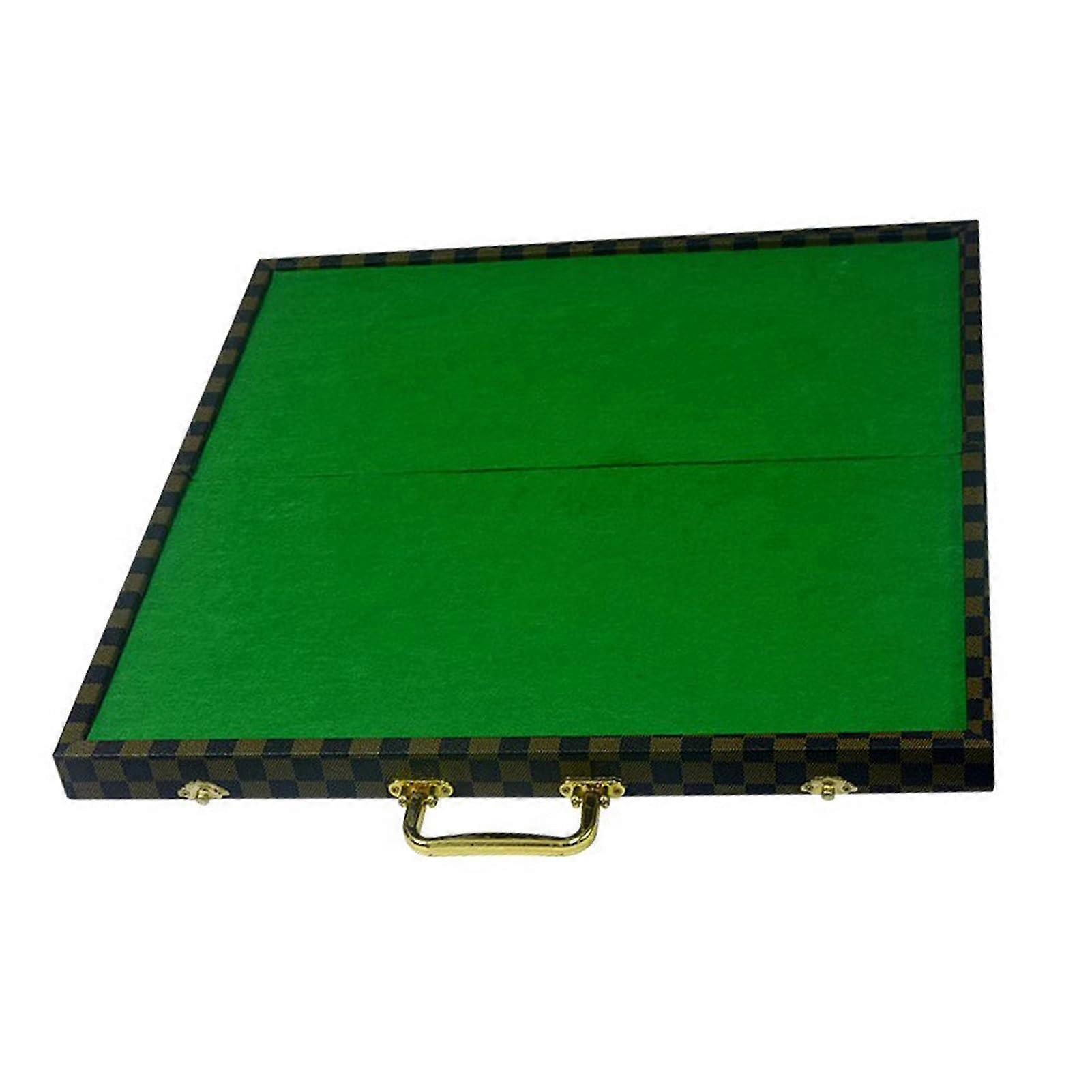 Square Folding Mahjong Table 19.6-Inch Wooden Card Game Table Lightweight Foldable Easy to Carry for Family Holidays