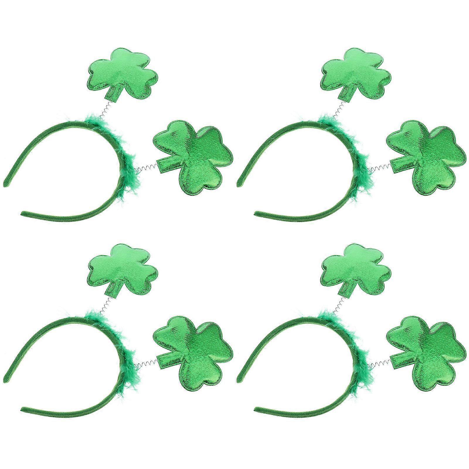 Patrick's Day Irish Headbands Festive Design Headdress 24x22cm Polyester 4Pcs/Set