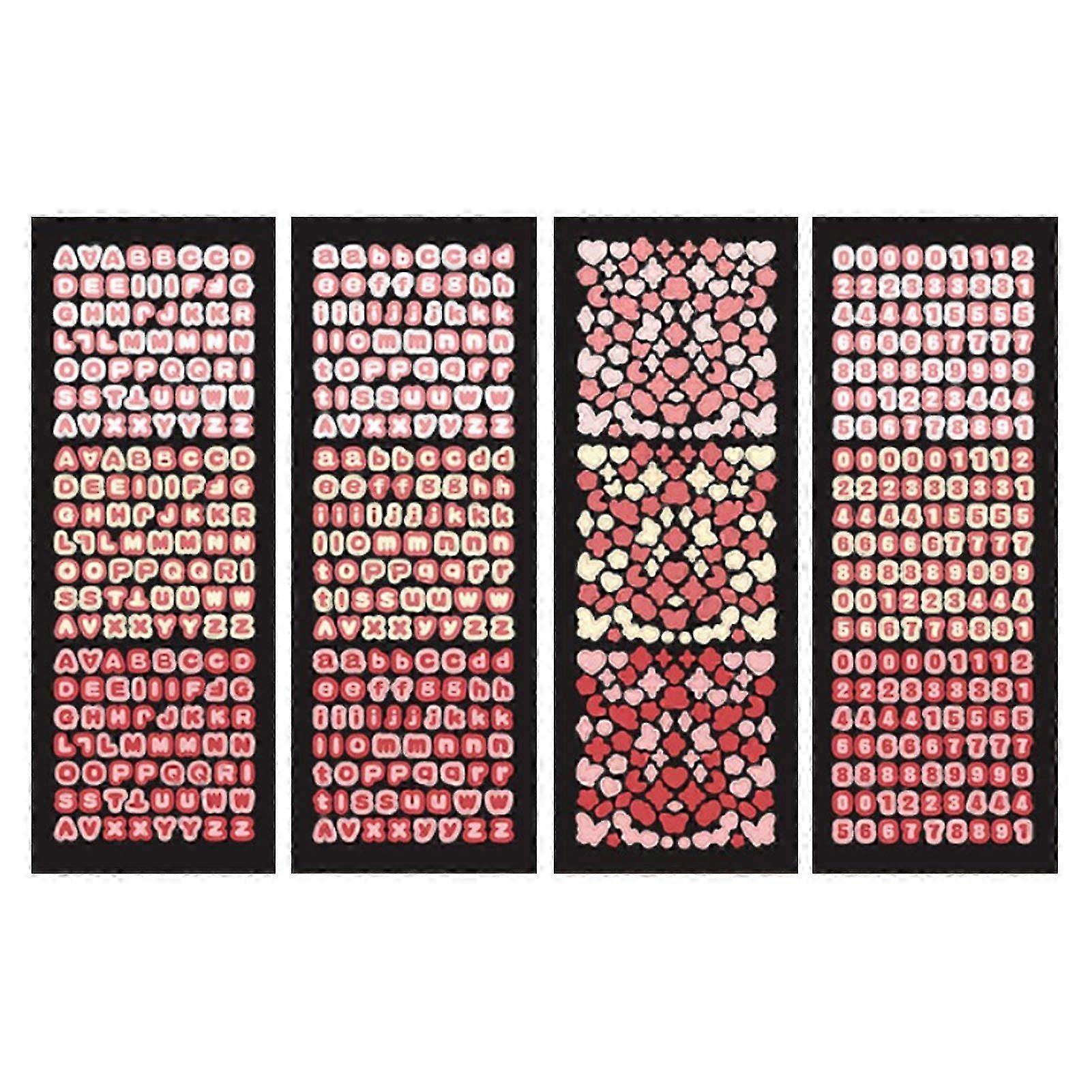 4 Sheets Laser Kpop Photocard Sticker Cute Compact High Adhesive for Card Making Decorations