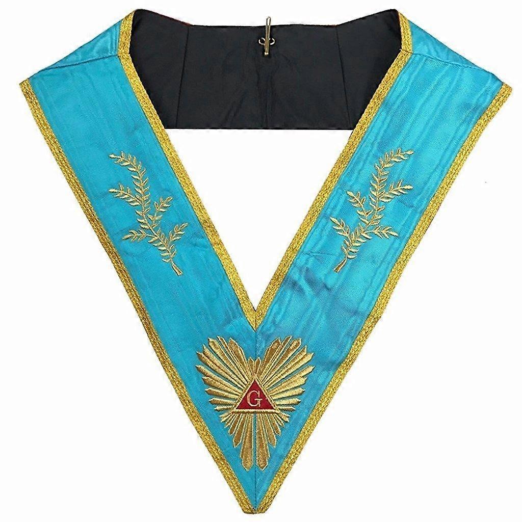 Masonic Memphis Misraim Past Master Worshipful Collar Machine Embroidery