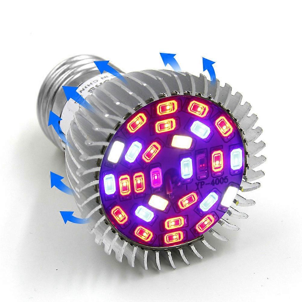 Led Grow Light Indoor Flat Spotlight E14 Sterilization Energy Saving Silver 7.5X4.9X4.9Cm 1Set
