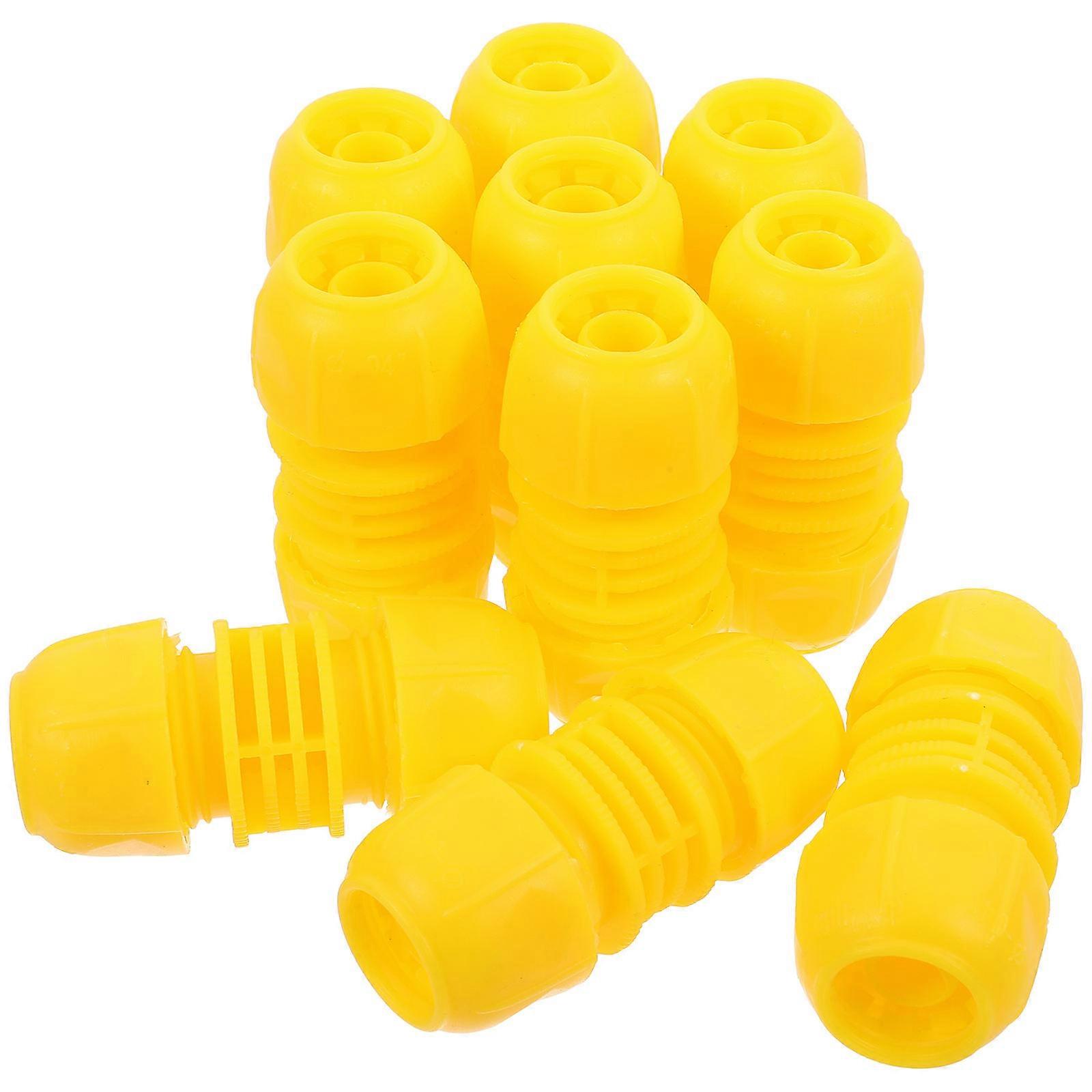 Water Pipe Connector Faucet Adapter For Gardening Quick Disconnect Water Hose Fittings Yellow 7.00X3.00X3.00CM 10Pack