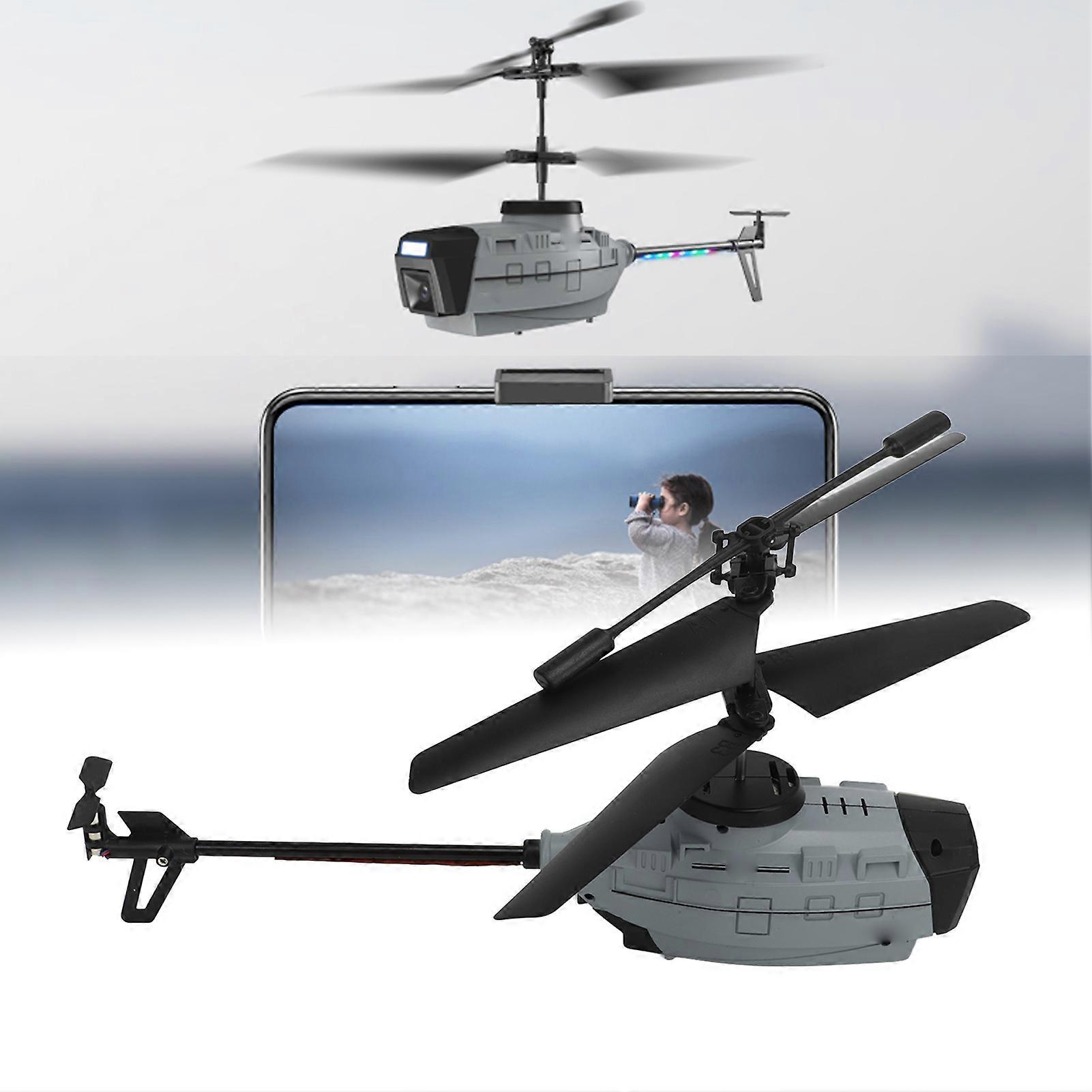 RC Helicopter KY202 Obstacle Avoidance Drone Remote Control Helicopter Toy For Over 14 Years Old Grey 1 Battery