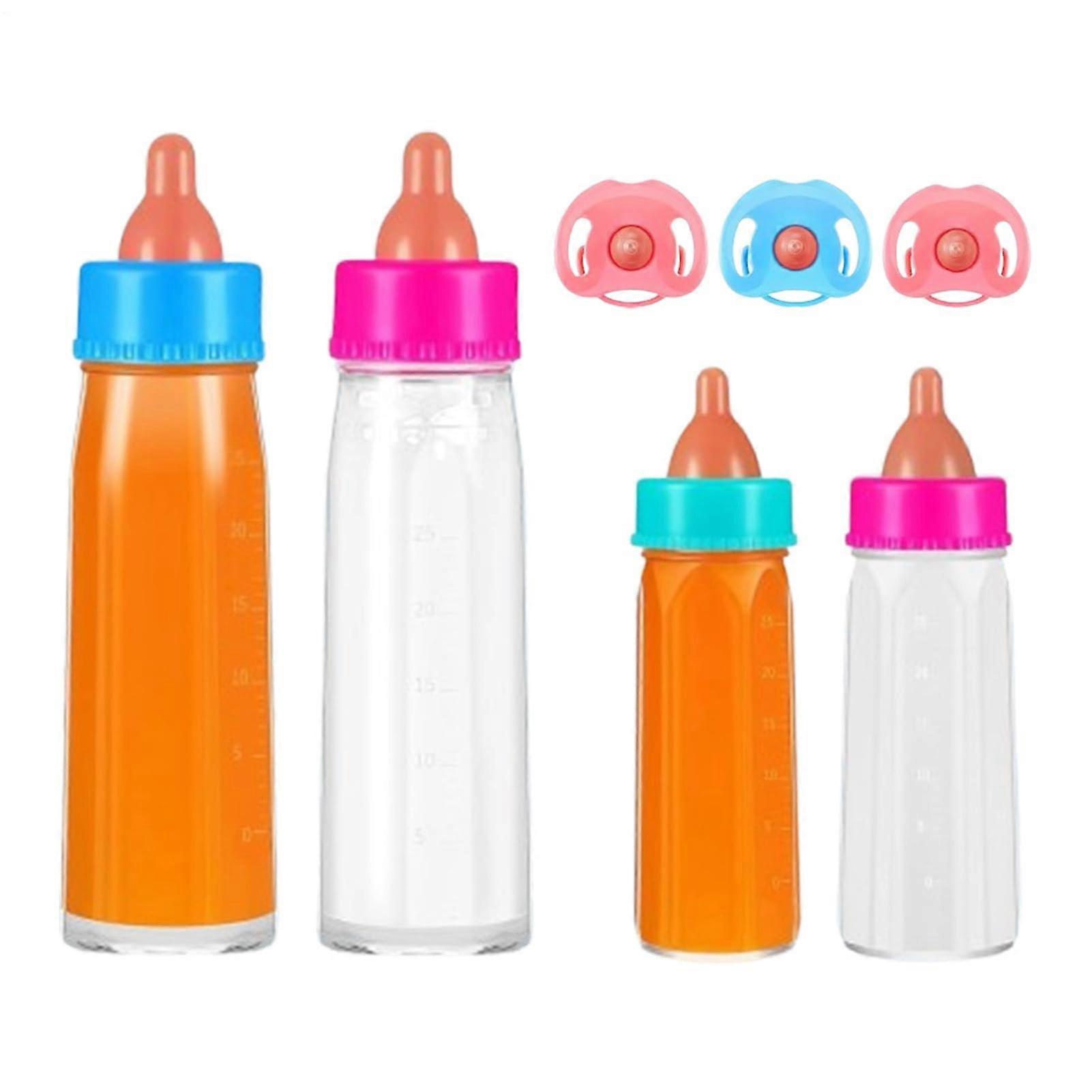 Toddler Doll Bottles Feeding Toy Set with Pacifier, PP Safe 5.5 cm Colorful Accessories for Imaginative Play