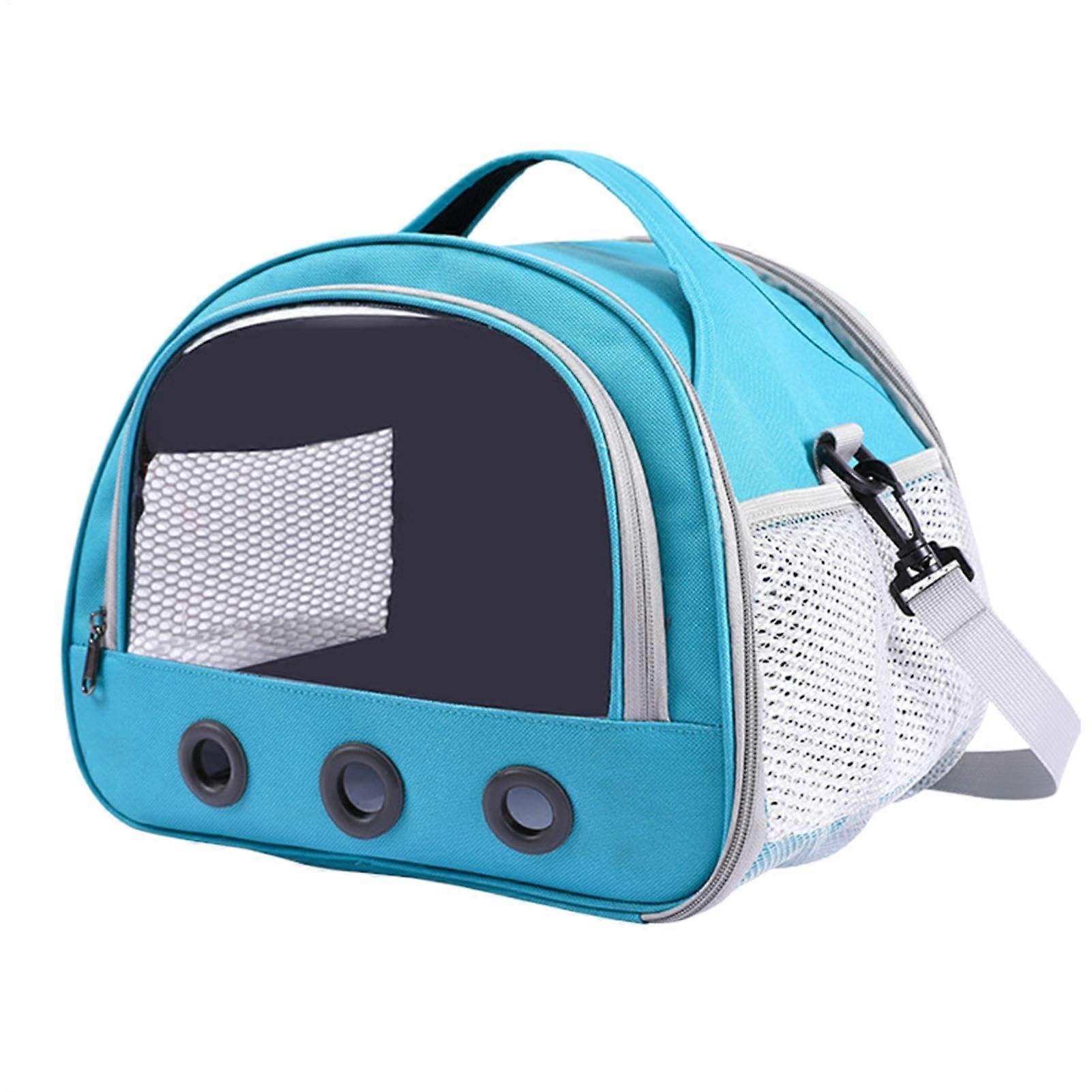 Bunny Carrier Small Shoulder Bag for Pets 8.66 x 7.48 x 7.09 Inches Lightweight Transparent Breathable Travel Bag for Hamsters Multicoloured