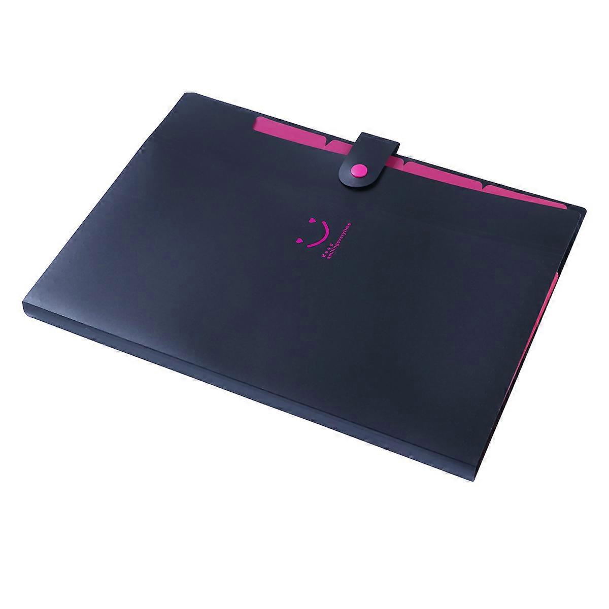 Manual Booklet Folder Creative Candy Color Expanding Plastic Container A4 Letter Size Home Use Office Use School Use 1Pack