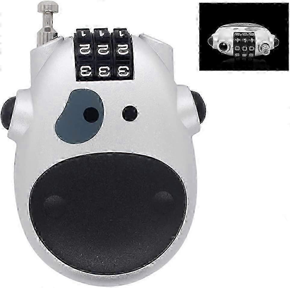 Retractable Combination Lock with 80cm Steel Wire - Bicycle Anti-Theft Chain Padlock with Three-Digit Code for Enhanced Security