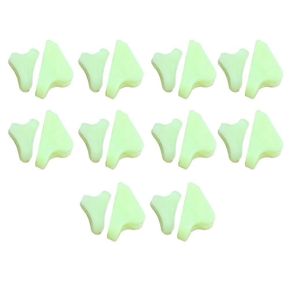 80pcs Fluorescent Triangle Rope Buckles Lightweight Plastic Camping Accessories for Hiking, Picnic Safety and Visibility